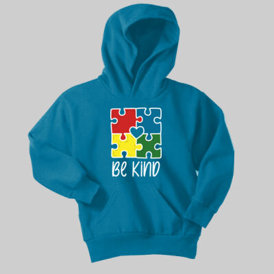 Youth - Be Kind Puzzle Hoodie - Autism Awareness Thumbnail