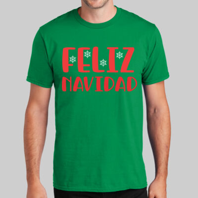 Adult T-Shirt - Winter Holidays - Feliz Navidad - Red Thumbnail