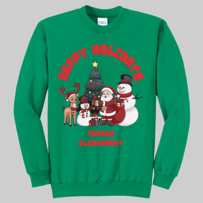 Adult Crewneck - Winter Holidays - Happy Holidays - Green Thumbnail