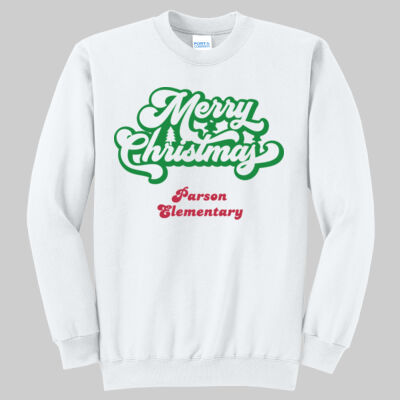Adult Crewneck - Winter Holidays - Merry Christmas - Green & Red Thumbnail