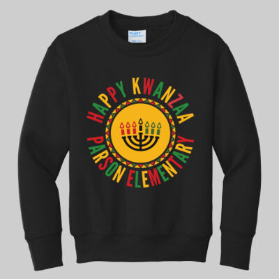 Youth Crewneck - Winter Holidays - Happy Kwanzaa Thumbnail