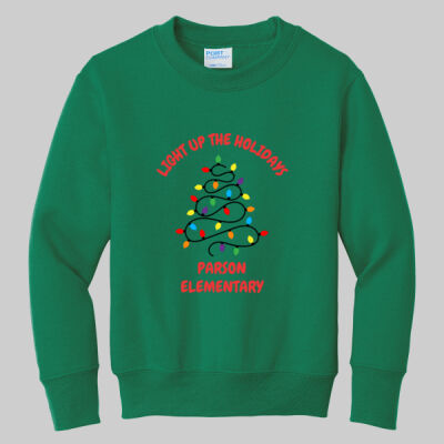 Youth Crewneck - Winter Holidays - Light Up - Red Thumbnail